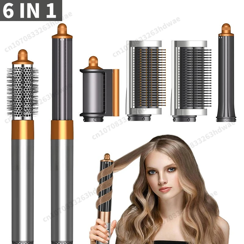 Ensemble de coiffure 6 en 1, sèche-cheveux 220V, brosse à Air chaud pour bouclage automatique, outils de coiffure à ions négatifs, meilleur cadeau pour femmes