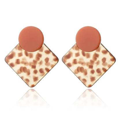 Boucles d'Oreilles promenales en Forme de Losange pour Femme, Bijou en Acrylique,