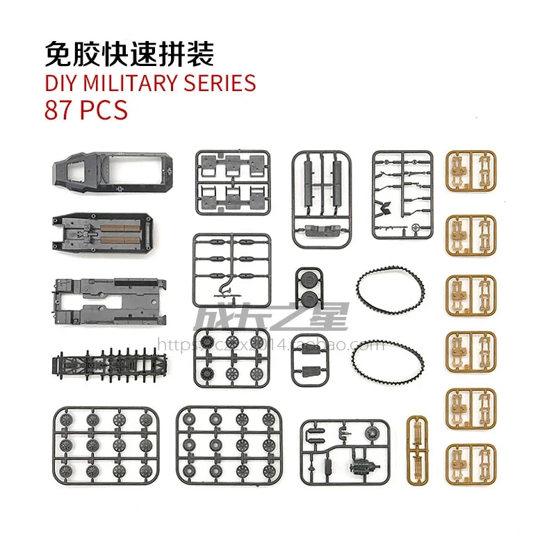 Jouet de voiture militaire pour garçon, véhicule blindé de lancement de fusée, assemblage en plastique 4D, kits de modèles, WWII Stuka Zu Fuss, 1/72