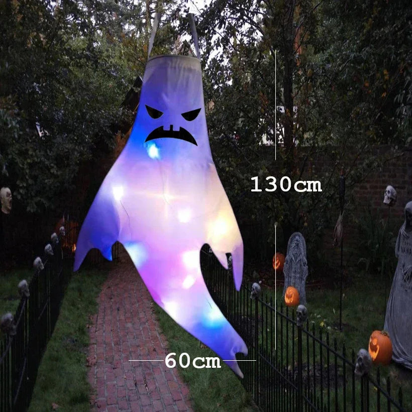 Fantôme de lumière LED plonger oyant pour la fête d'Halloween, accessoires d'horreur, décoration intérieure et extérieure, grande lampe effrayant, maison