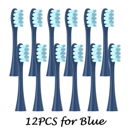 Têtes de brosse de remplacement, scellées sous vide, emballées, pour Oclean X PRO/ Z1/ F1/ One/ Air 2 /SE, buses de nettoyage en profondeur souples DuPont, 12 pièces