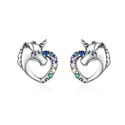 WOSTU boucles d'oreilles cœur fleur 100% argent Sterling 925 perle petites boucles d'oreilles pour femmes mariage fiançailles bijoux cadeaux