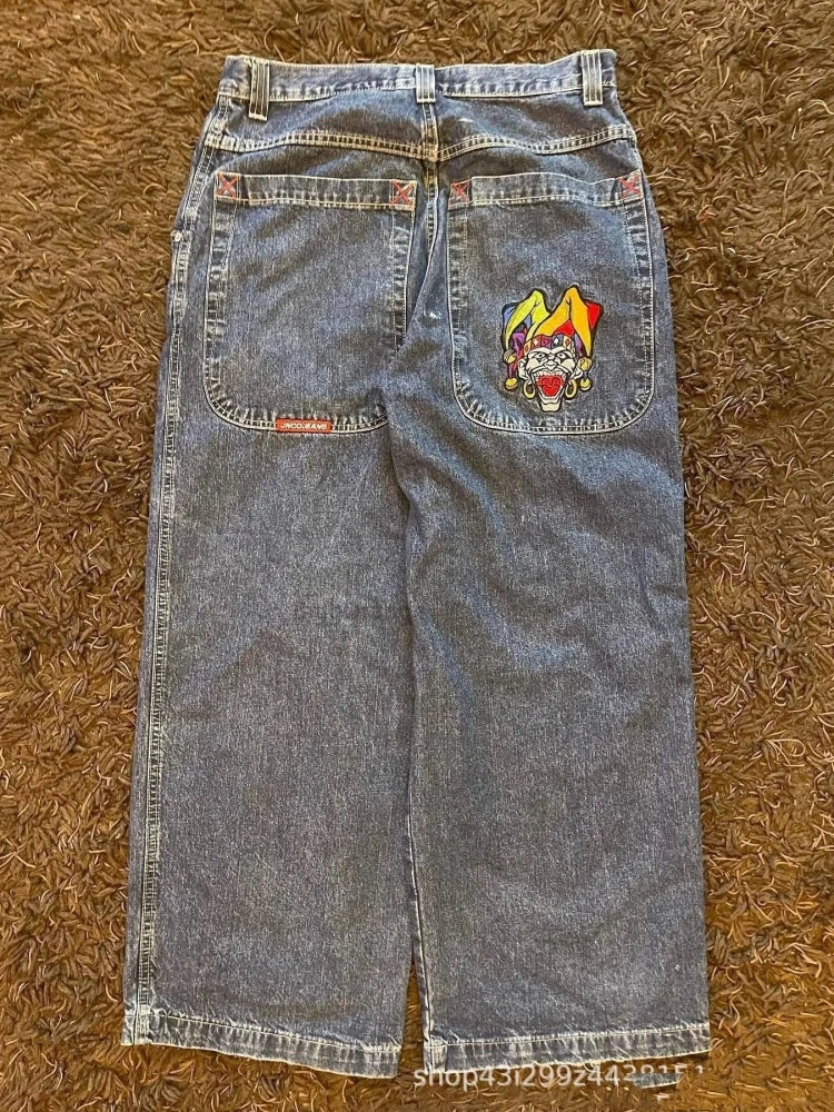 JNCO JEANS jean coupe ample-Y2K Harajuku hip-hop rétro Streetwear homme décontracté jambe large jean