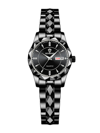 BINBOND montres  en acier inoxydable montre à Quartz étanche lumineux Date