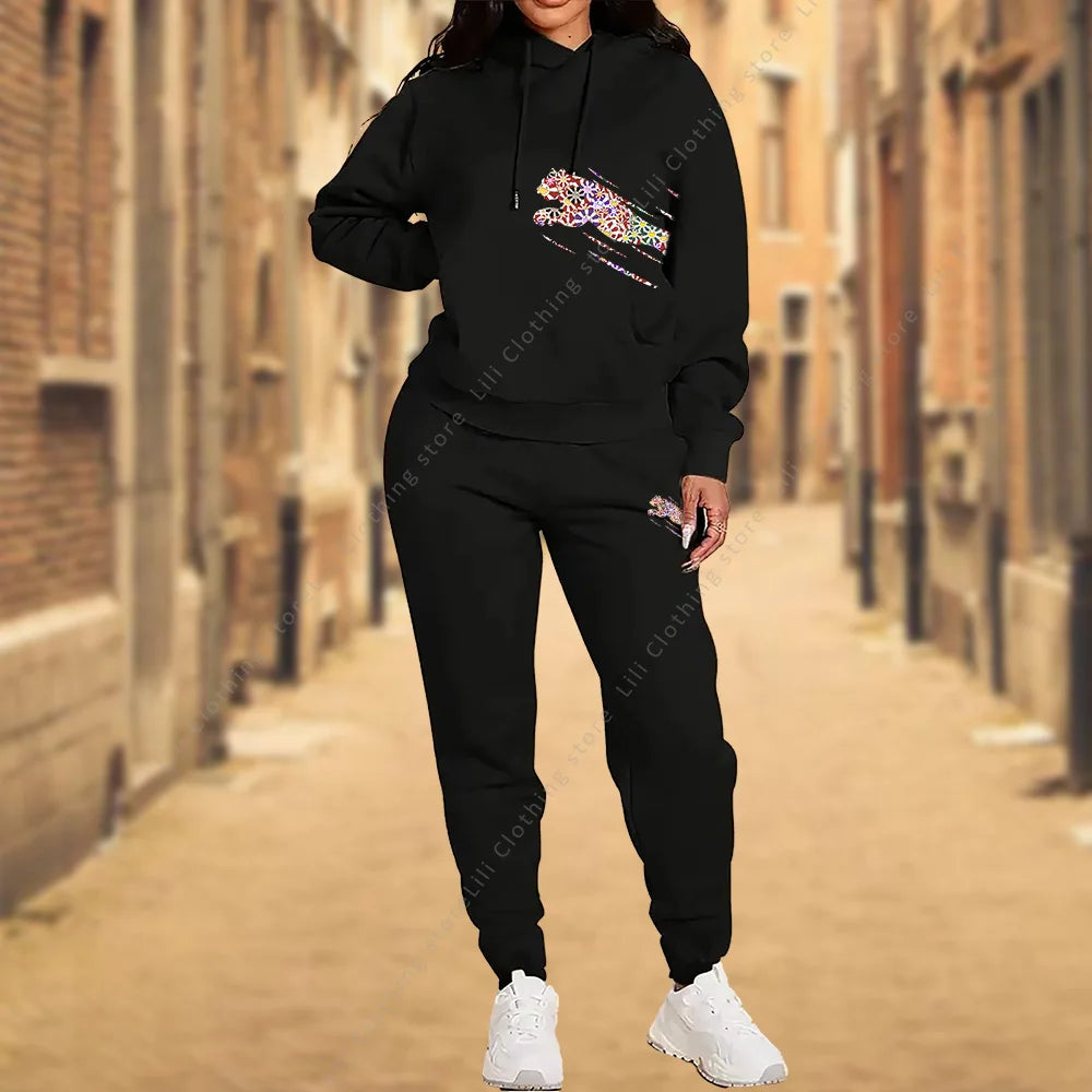 Femmes survêtement esthétique vêtements de créateurs automne hiver haute qualité sweats à capuche pantalons de survêtement vêtements de sport femme pantalons ensembles