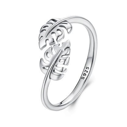 WOSTU-Bagues ajustables en argent regardé 925 pour femme, bijoux originaux empilables, taille ouverte