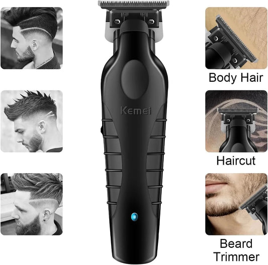 Kemei 2299 barbier zéro écart tondeuse professionnelle sans fil 0mm