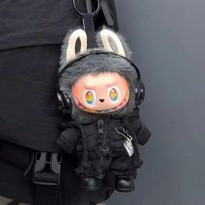 [Pas de poupée] sweat à capuche décontracté costume noir mode sweat veste tenue vêtements pour Labubu vêtements cadeaux