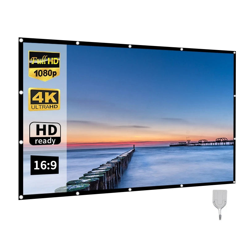 SODIAL - Écran de projection portable pour cinéma maison en plein air, HD