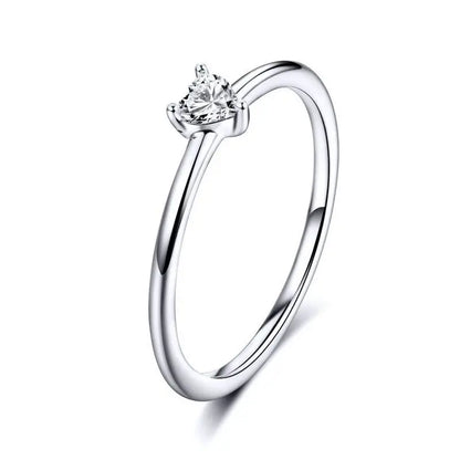 WOSTU-Bague empilable en argent regardé 100% pour femme, bijoux à la mode, cadeau original, souhait scintillant, chaud, 925, XCH7649