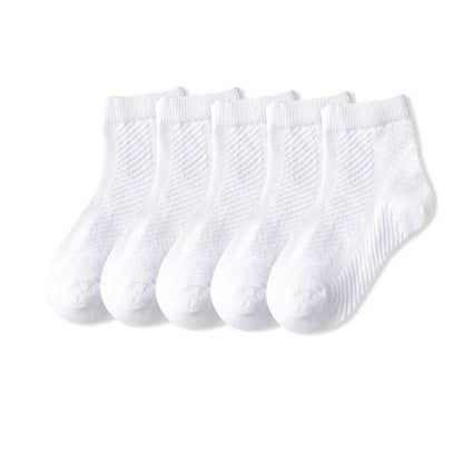 5 paires/lot enfants chaussettes garçon fille coton mode respirant maille chaussettes printemps été haute qualité 1-12 ans enfants cadeaux d'anniversaire