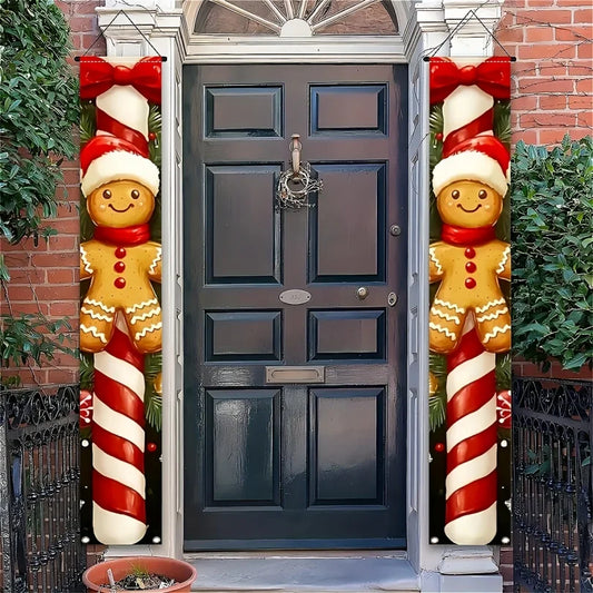 Bannière de porte suspendue de noël, décoration de joyeux noël pour la maison, décor de porte de noël 2025, ornement de noël Notal, nouvel an 2026