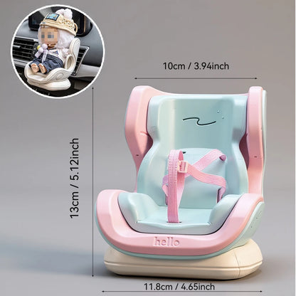 Labubu – siège de voiture de deuxième génération, siège de sécurité pour fête assise, accessoires de sortie d'air, stockage des dollars de voiture, cadeau pour ventilateur Labubu