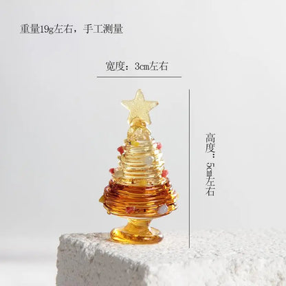 Verre de cristal arbre de noël Festival cadeau artisanat verre enveloppé soie Roon décoration arbre de noël ornement