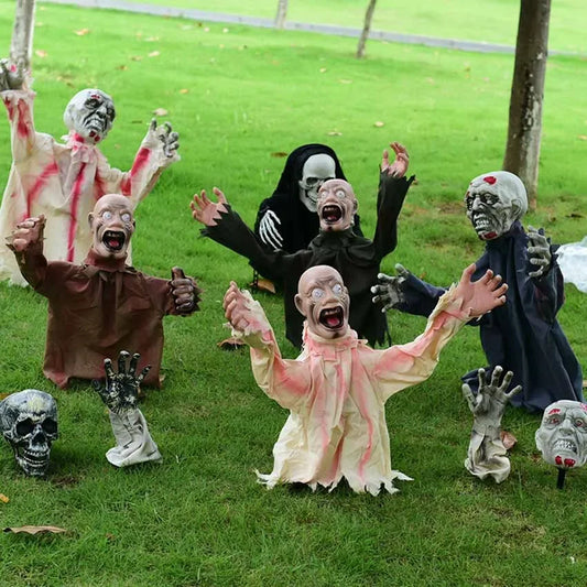 Grande balançoire fantôme à commande vocale, décoration d'horreur d'Halloween, accessoires effrayants, décoration de la maison et du jardin, nouveau