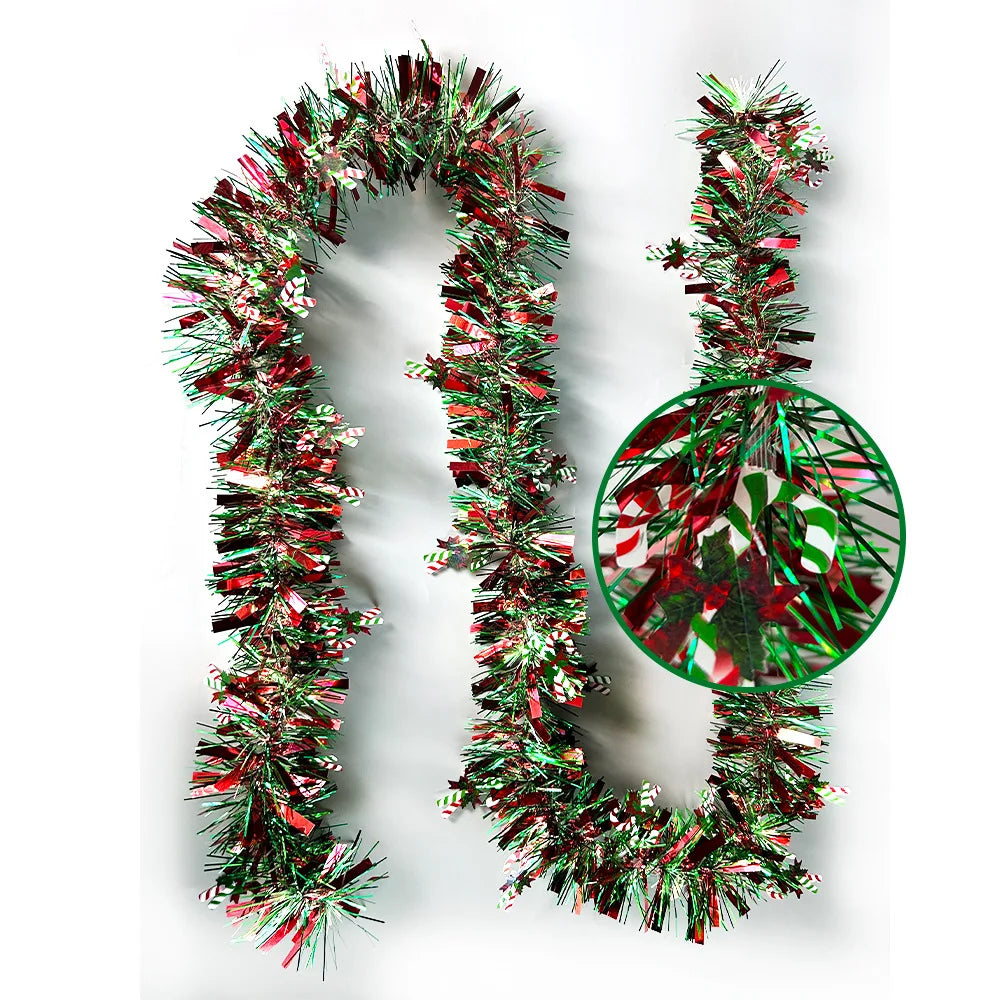2M joyeux noël décorations bande ruban arbre de noël ornement ours pain d'épice personnes bonhommes de neige nouvel an fournitures rouge vert