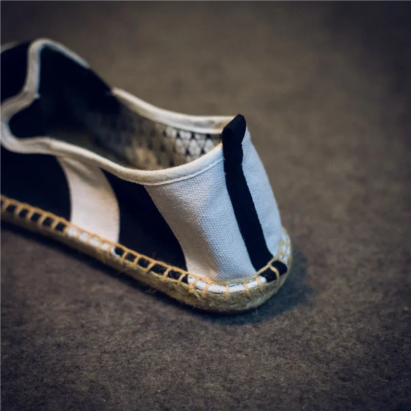 Printemps été hommes chaussures décontractées Slip-on tissu plat respirant pêcheur marque chaussures pour homme rouge noir XZ19