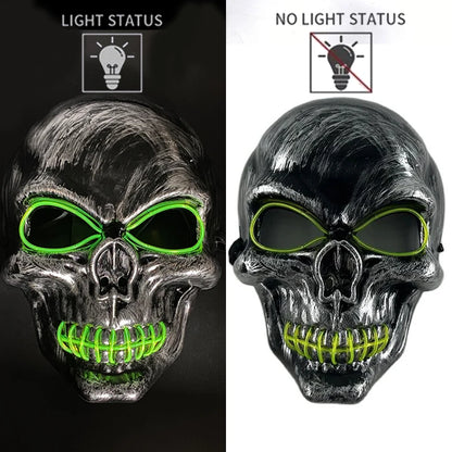 Masque de Purge d'Horreur Brcorporelle à LED, Complet au Néon, pour Cosplay, Fournitures de ixde Bar, Thème du Film d'Halloween