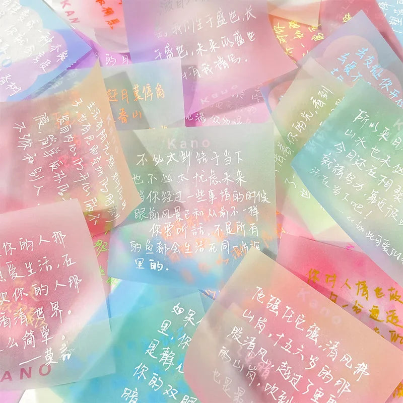 post it, document aléatoire, 7.6x7.6cm, 50 feuilles par pièce