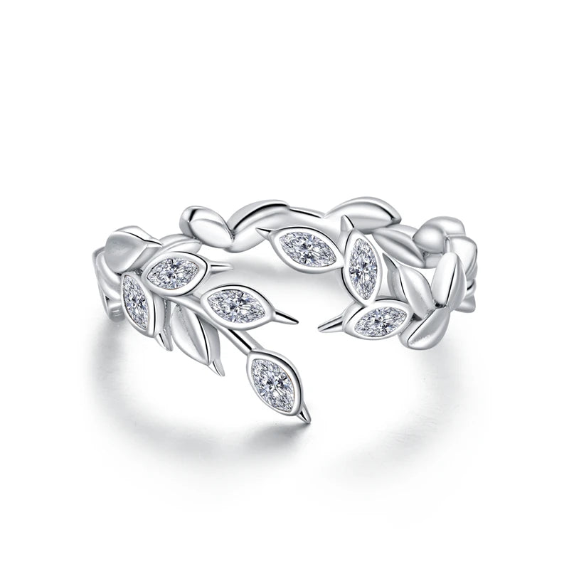 WOSTU-Bagues ajustables en argent regardé 925 pour femme, bijoux originaux empilables, taille ouverte