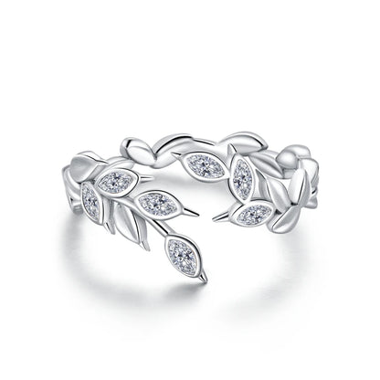 WOSTU-Bagues ajustables en argent regardé 925 pour femme, bijoux originaux empilables, taille ouverte