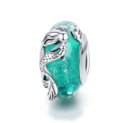 100% argent Sterling 925 véritable 10 couleurs breloque coeurs radieux en cristal pour Bracelet