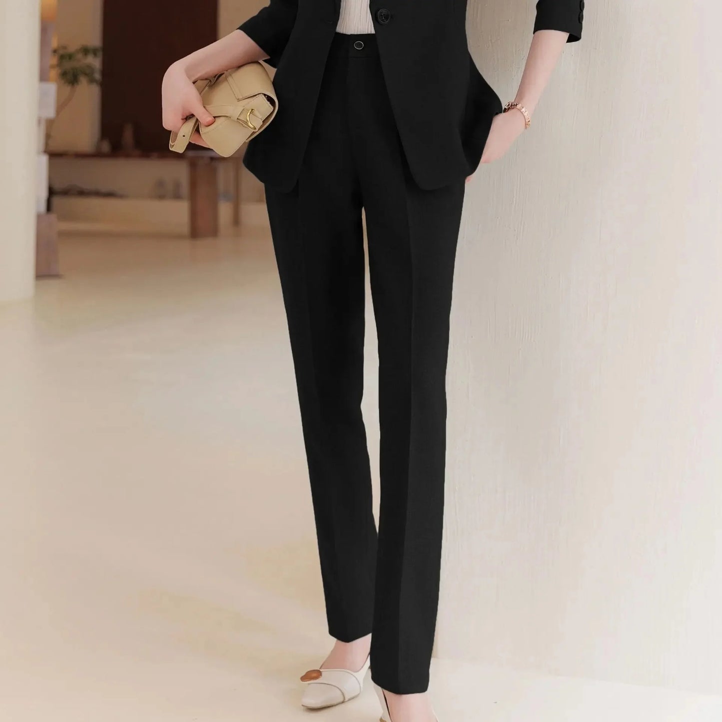 Zihong – costume gris pour femmes, Collection d'automne, haut de gamme, à la mode, élégant, ensemble pantalon, origine chinoise continentale, nouvelle collection 2023