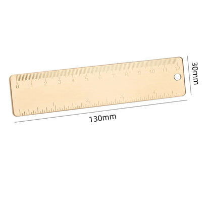 Règle droite en métal et laiton, rapporteur triangulaire Vintage, outil de mesure,