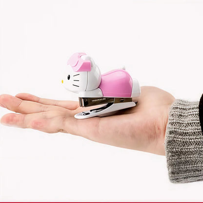 Hello Kitty Sanrio Mini agrafeuse ensemble Portable Compact Design Adorable pour l'école bureau papeterie approvisionnement enfants filles cadeau présent