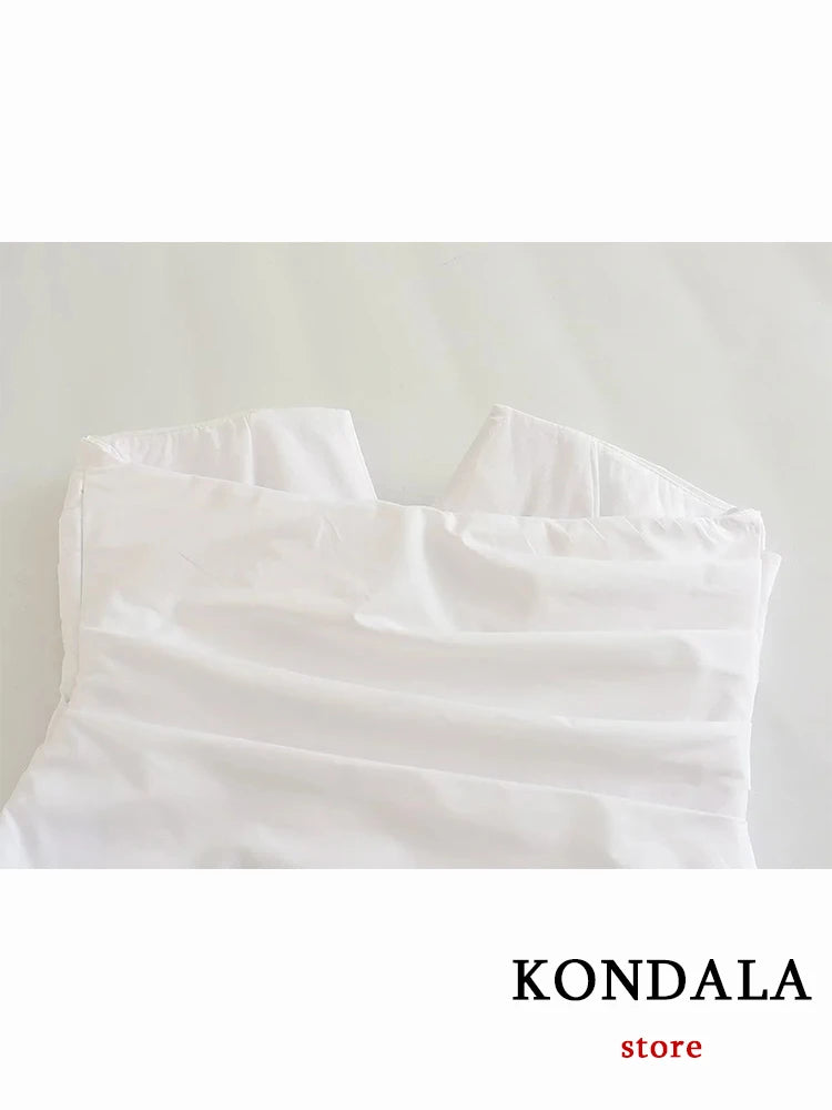KONDALA nouveau Chic Sexy solide blanc gaine courte asymétrique Y2K femmes haut à bretelles mode 2023 plissé Zip Cool haute rue gilet