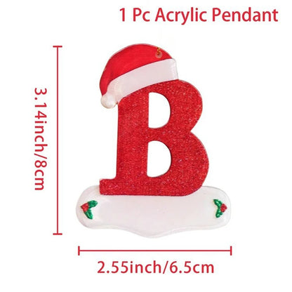 ZQNYCY - Pendentif lettre acrylique sapin de noël