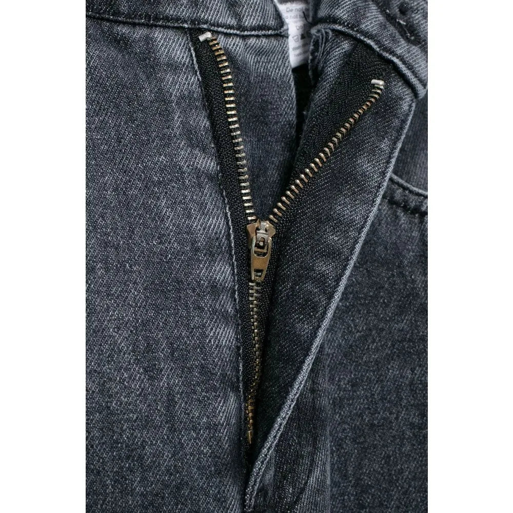 Fjadt-Pantalon droit long pour femme, pantalon à jambe large pour femme, braguette zippée solide, rue sauvage, trajet domicile-travail, nouveau