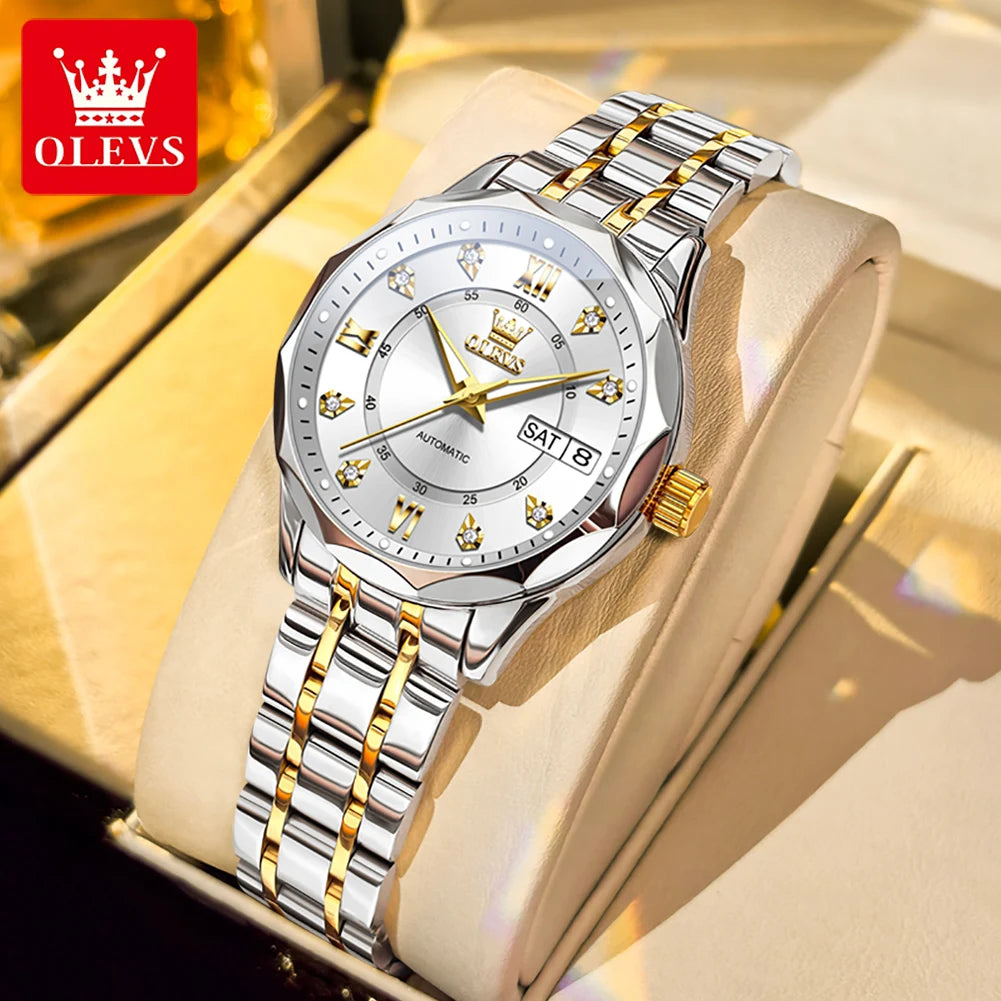 OLEVS 6727  montres mécaniques automatiques Simple polyvalent 30m étanche