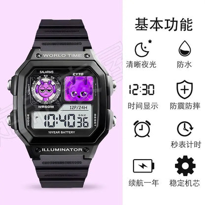 Kawaii Sprunki dessin animé enfants montre Sport montres bracelet en Silicone LED étanche montre numérique pour enfants montre-bracelet électronique