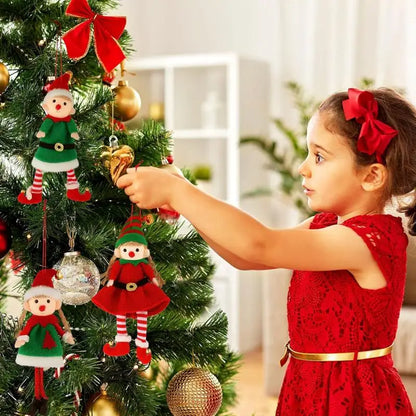 Poupées en peluche elfes de noël, ornements suspendus, décor d'arbre de noël, mignon garçon et fille, pendentif elfe, cadeaux pour enfants, nouvel an, nouvelle collection