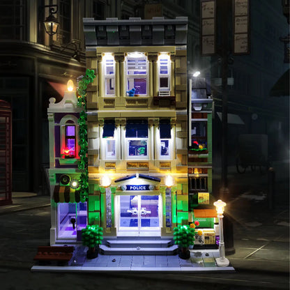 LYBMTWF Kit d'éclairage LED pour 10278, Compatible avec le modèle de blocs de construction de la poste de police Creator Expert, non inclus du modèle