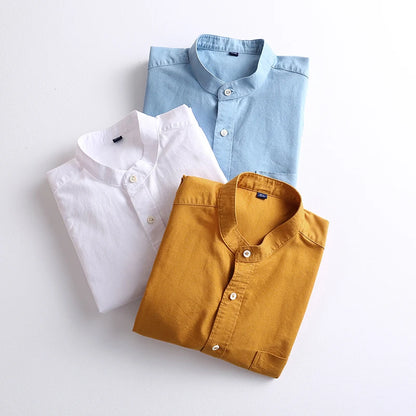 Chemises à manches longues pour hommes, style chinois, 100% coton, streetwear décontracté, médicaments, vêtements à la mode