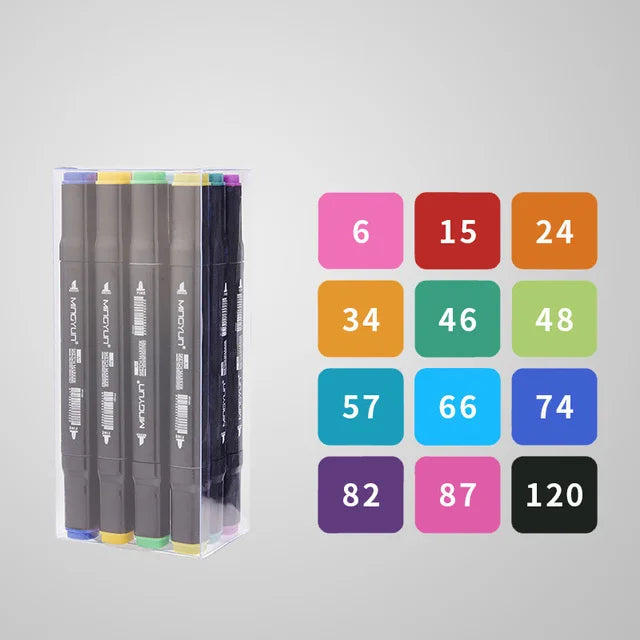 ensemble de stylos marqueurs artistiques à Double tête pour dessiner