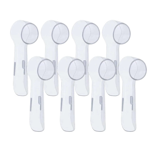 8 PIECES CAPUCHON DE BROSSE A DENT ORAL B TRANSPARENTES