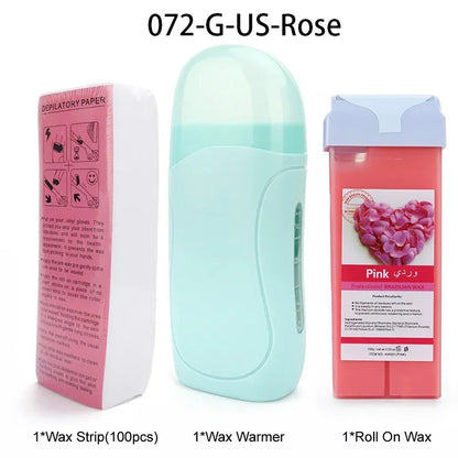Cire dépilatoire crème épilation rouleau cire chauffage épilation cartouche chaude plus chaud équipement outil épilation Kit unisexe rouleau sur