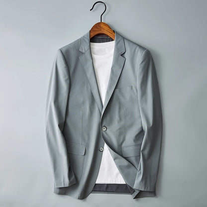 Printemps 2024 hommes mode beau affaires Version coréenne mince couleur unie costume décontracté veste acétate M-4XL nouveauté