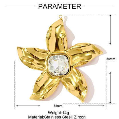 3 pièces/lot géométrique en acier inoxydable disque goutte d'eau boucle d'oreille breloques secteur fleur collier à faire soi-même pendentifs femmes étoile coeur bijoux
