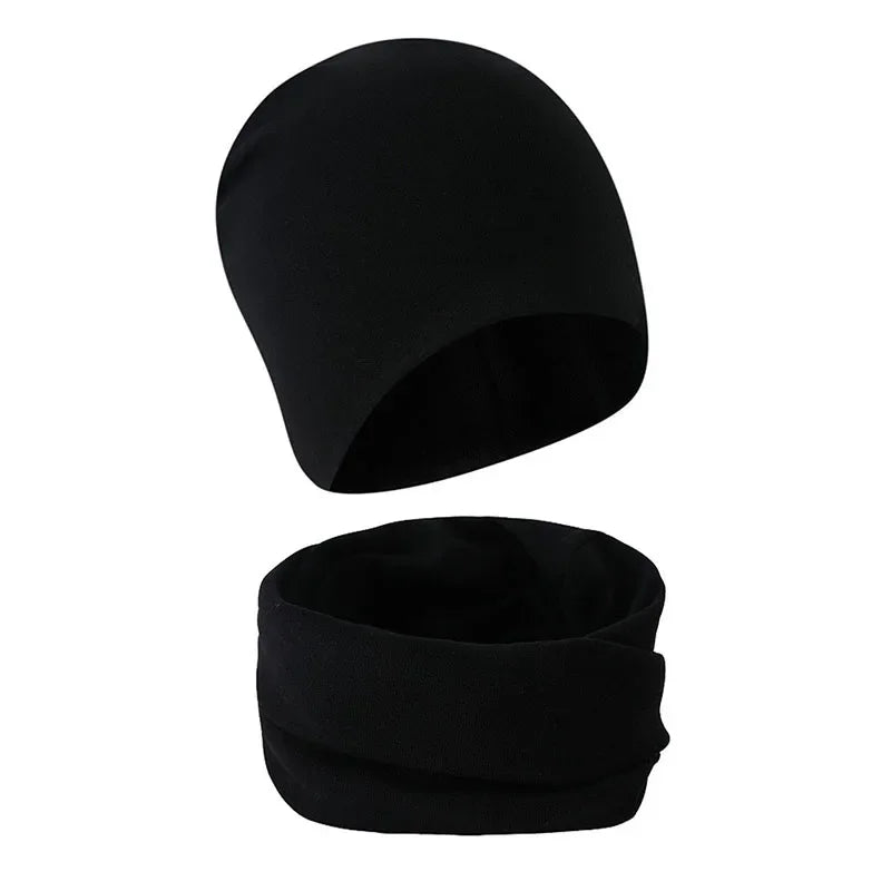 1-14Y automne hiver couleur unie doux chaud activités de plein air casquette écharpe pour filles et garçons infantile chapeaux ensemble enfants bonnets casquette