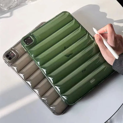 Puffer Bumper Case pour iPad Pro, Doudoune, Juste transparente, Étui souple, iPad Pro 11, 12.9, M2, 2022, 10.9, 10e, Air 4, 5, 12.9, 2018, 2020, 2021