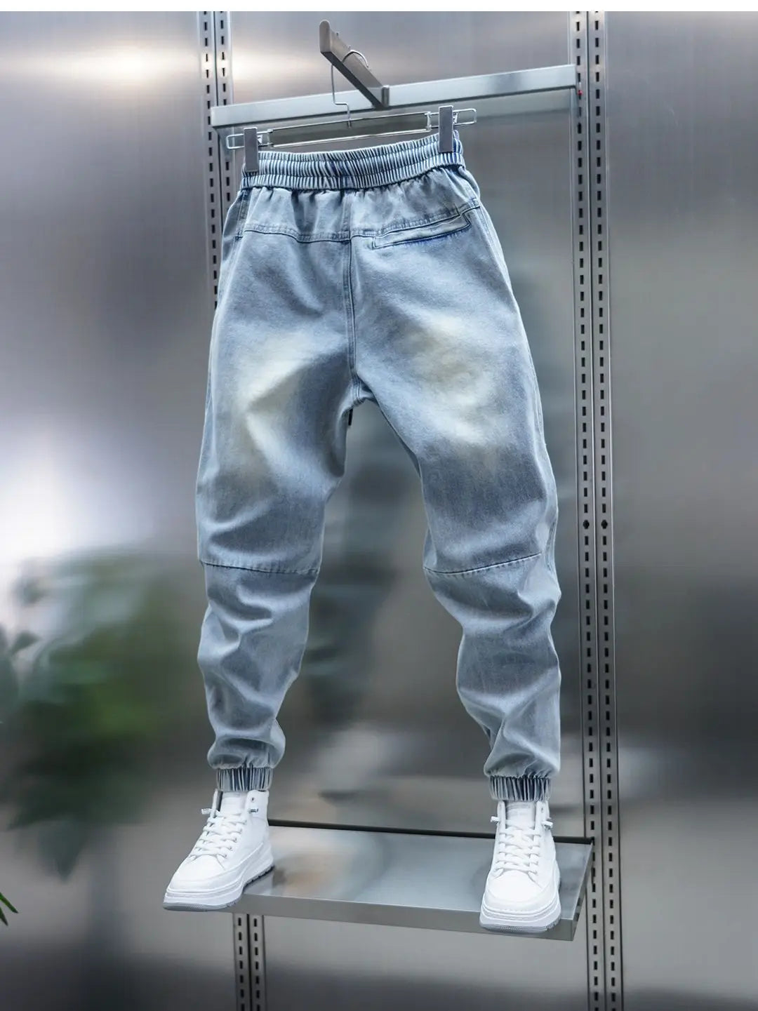 Jean de travail à grande poche, mode hip hop harem street, pantalon bleu, marque de luxe de haute qualité, vêtements pour hommes