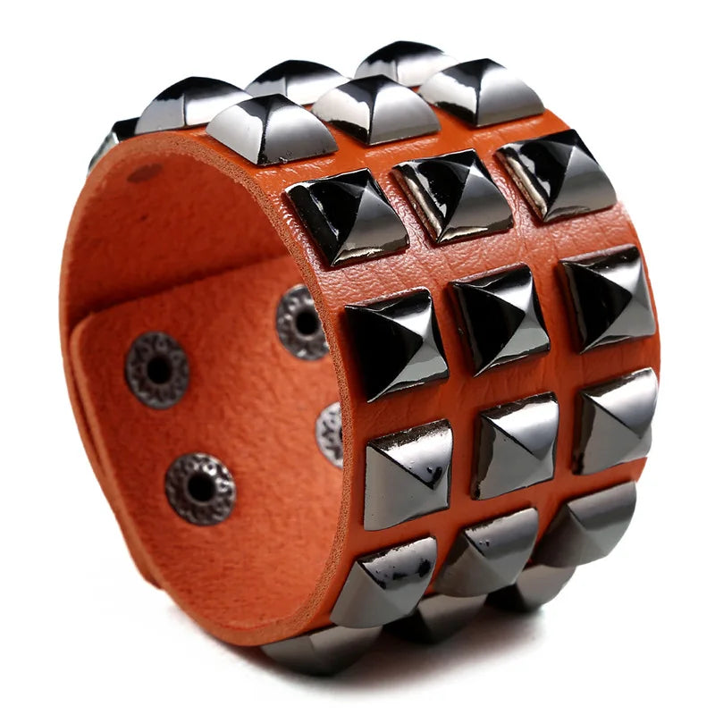 Nouveau Punk Hip-Hop gothique Bracelet à ongles Rivets décontracté Couple Bracelet fête nouvel an noël saint valentin cadeau d'anniversaire