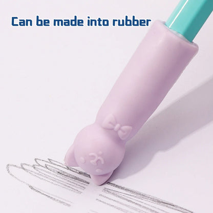 Gommes à crayon en caoutchouc pour chat, 1 à 20 pièces, capuchon de pointe de crayon, Kawaii, lingette propre, stylo mignon, capuchon de décoration, papeterie pour étudiants, fournitures scolaires et de bureau
