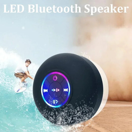 Haut-parleur Bluetooth lumineux étanche à ventouse portable