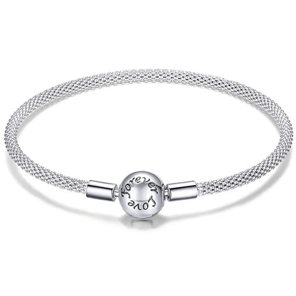 Luxe 100% argent Sterling 925 Original 3 Styles chaîne Bracelet Bracelet pour femmes ajustement bricolage breloque perle authentique bijoux fins cadeau
