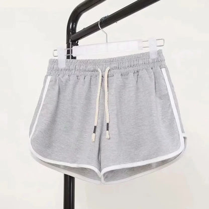 Mode été Shorts décontracté és femme Stretch taille haute Shorts femme noir blanc ample plage Sexy court S-XXL